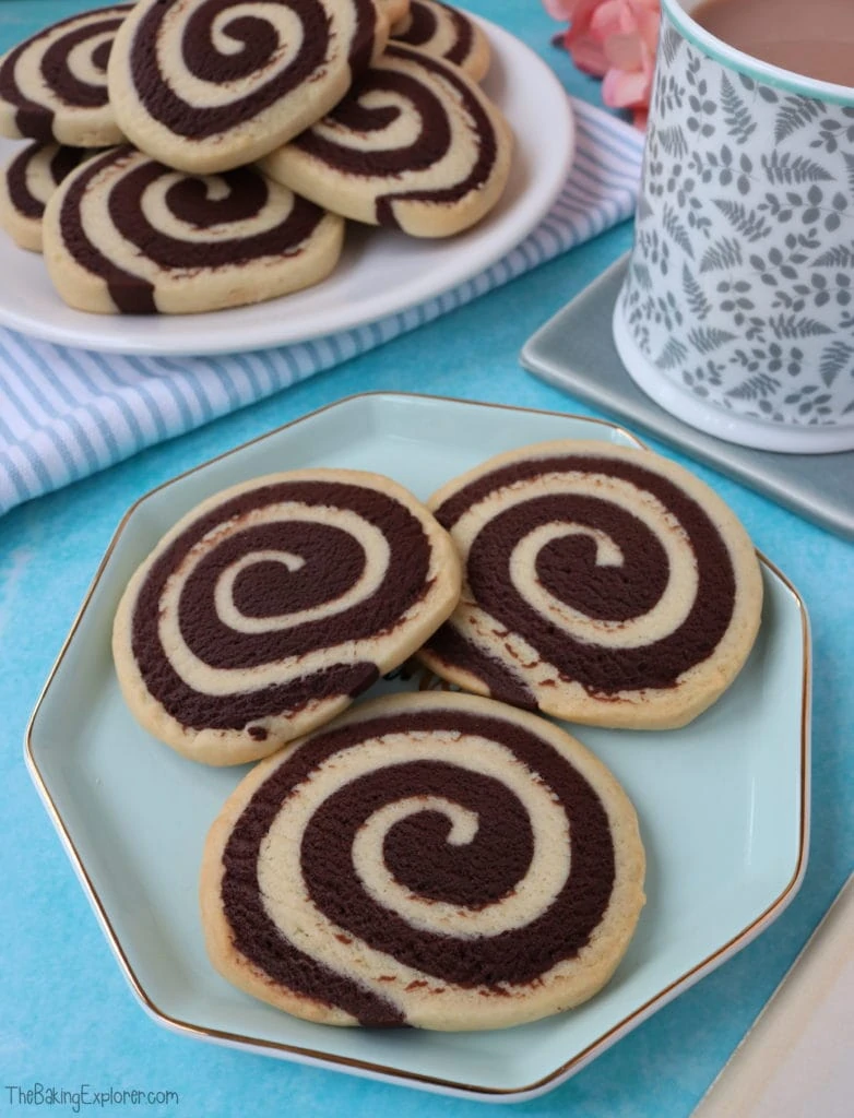 Chocolate & Vanilla Pinwheel Biscuits