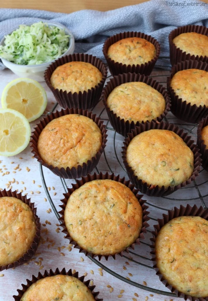 Courgette, Flaxseed & Lemon Muffins