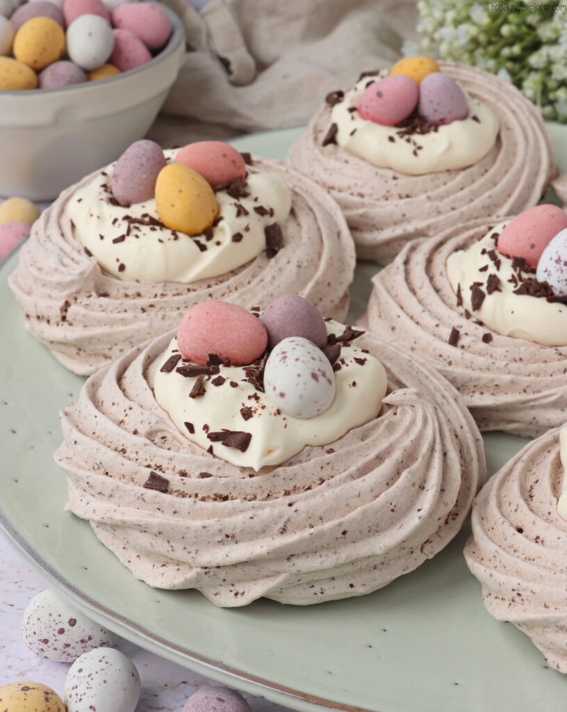 Chocolate Meringue Easter Nests