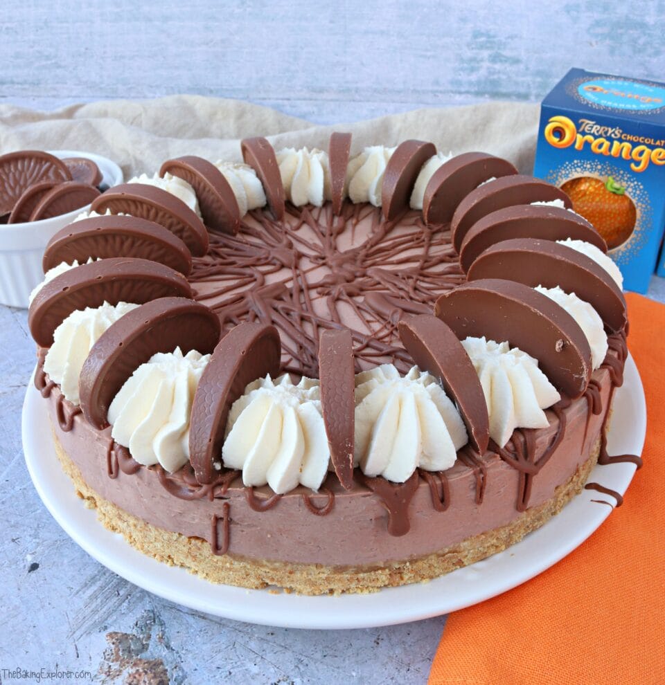 Terry's Chocolate Orange Cheesecake (No Bake) - The Baking Explorer