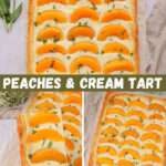 Peaches & Cream Tart with Fresh Mint