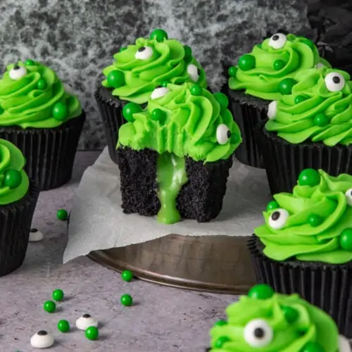 Halloween Slime Cupcakes