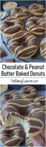Chocolate & Peanut Butter Baked Donuts