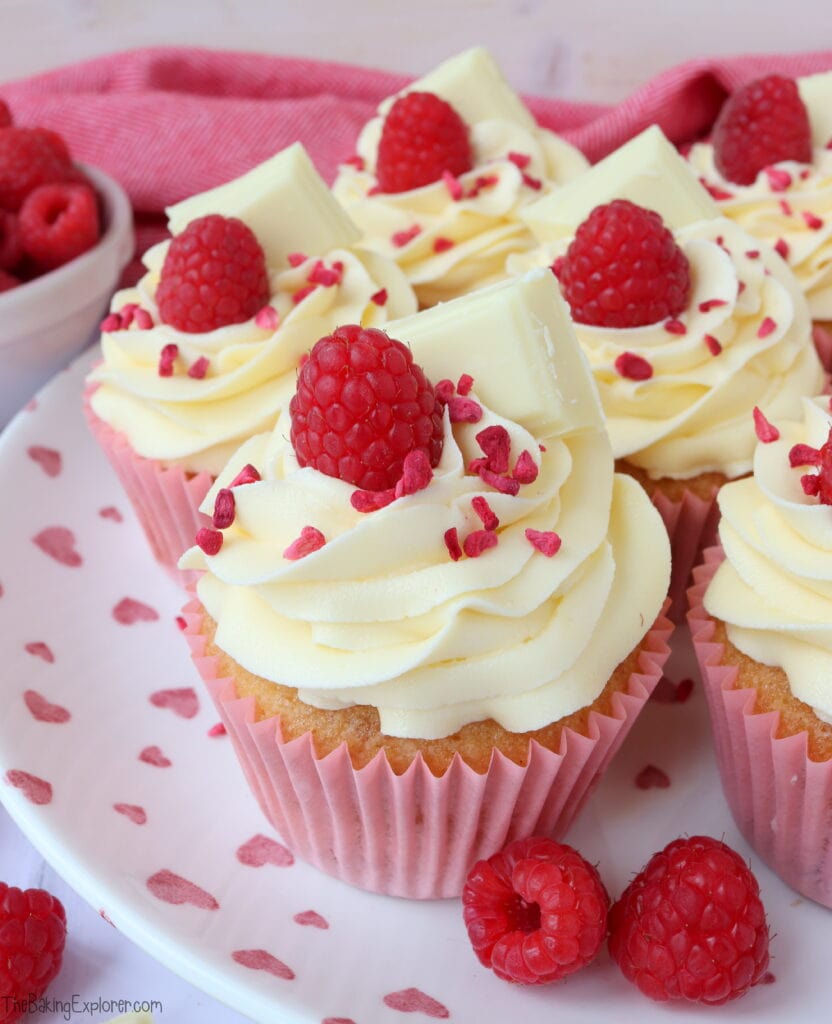 Raspberry & White Chocolate Cupcakes
