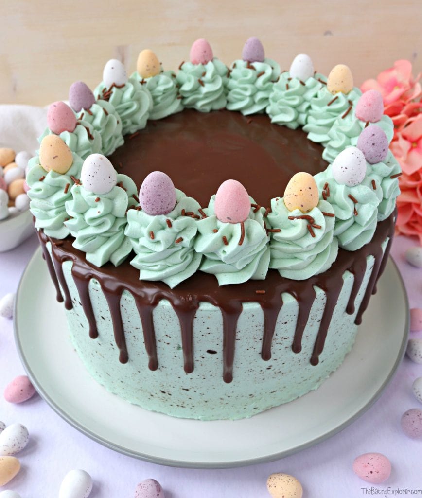 Easter Speckled Egg Drip Cake