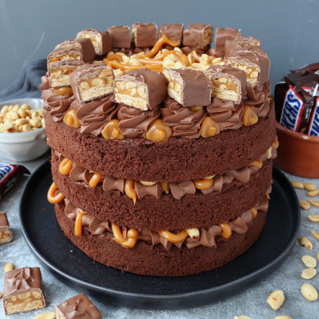 Snickers Cheesecake (No Bake) - The Baking Explorer