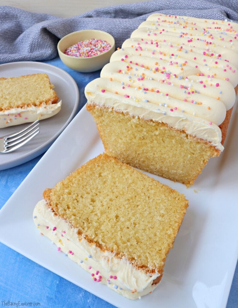 Sliced Vanilla Loaf Cake