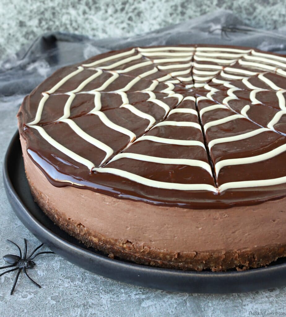 Chocolate Spiderweb Cheesecake