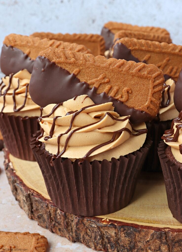 Chocolate Biscoff Cupcakes