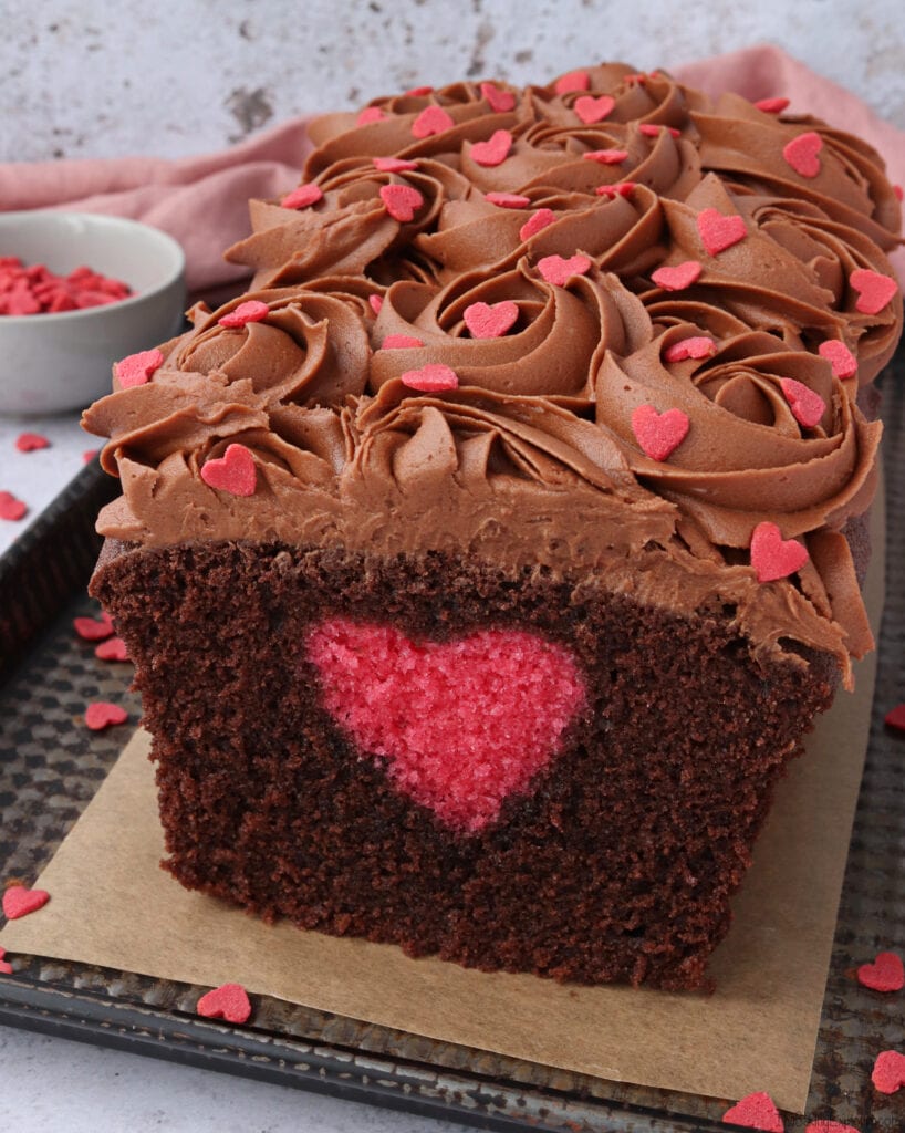 Hidden Heart Chocolate Loaf Cake