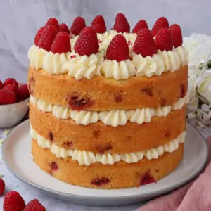 Raspberry & White Chocolate Cake