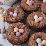 Chocolate Baked Donut Easter Nests