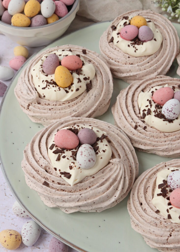 Chocolate Meringue Easter Nests