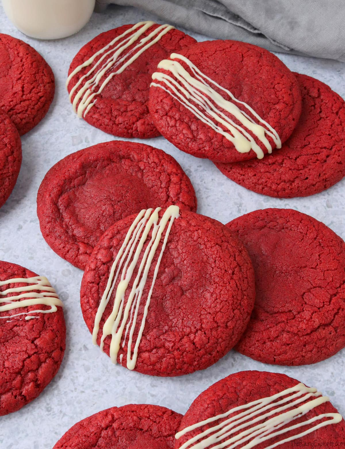 Cheesecake Stuffed Red Velvet Cookies