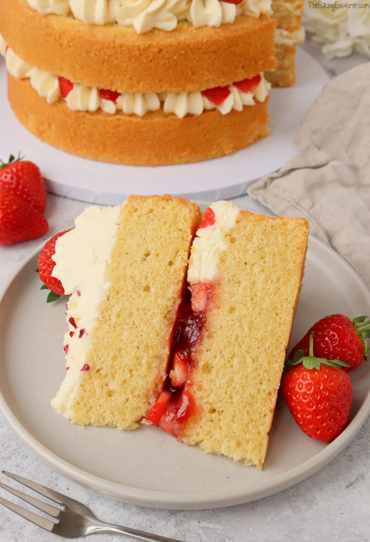 Strawberries & Cream Cake