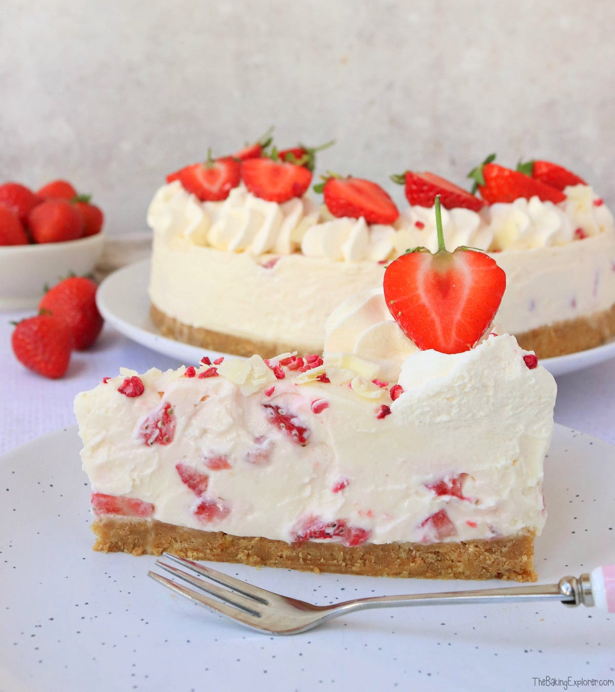 Strawberry & White Chocolate Cheesecake