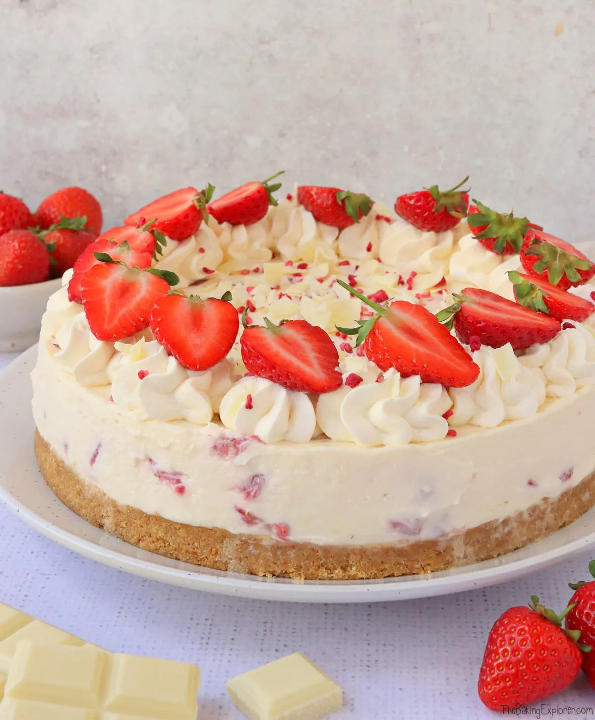 Strawberry & White Chocolate Cheesecake