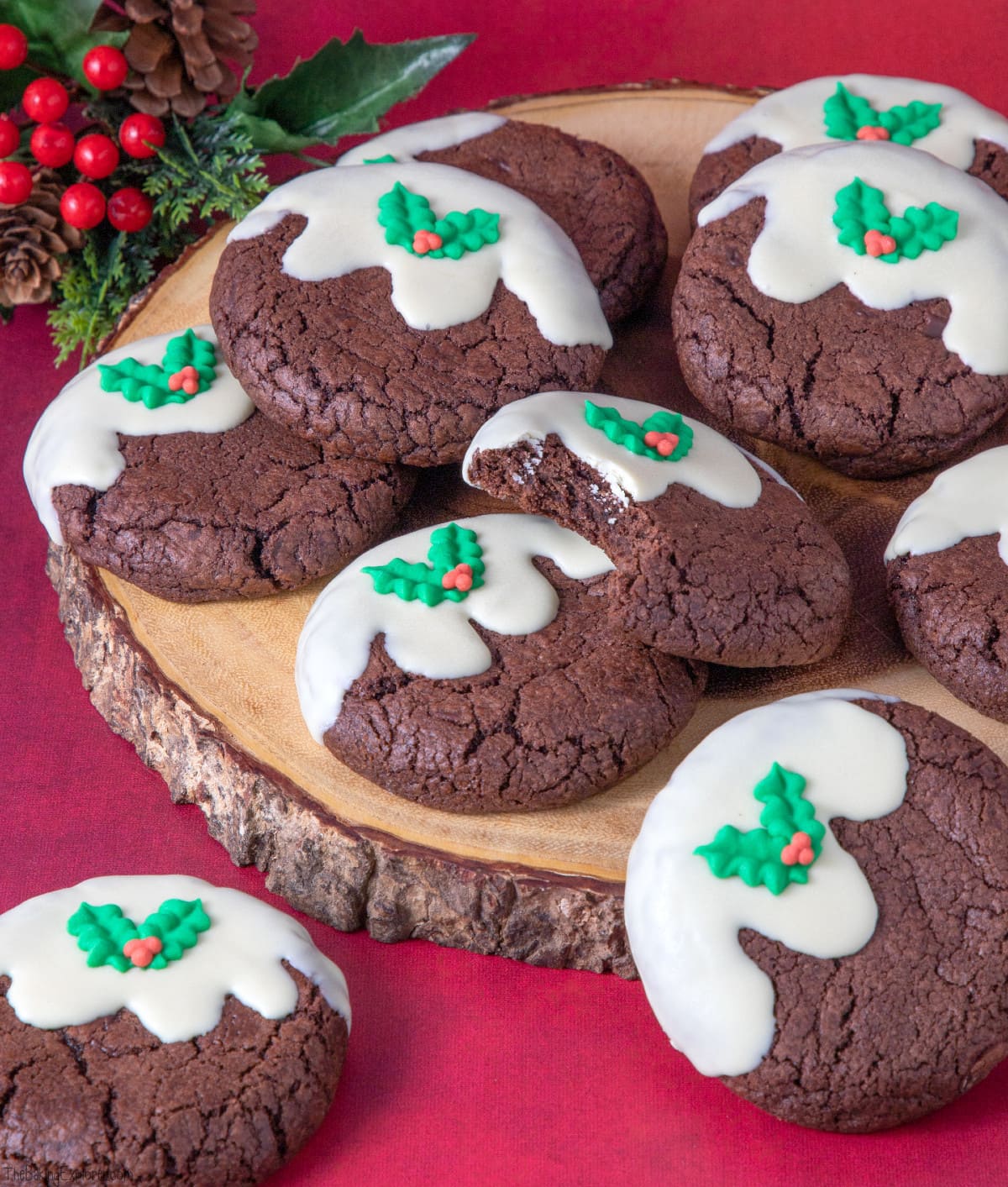 Christmas Pudding Chocolate Cookies