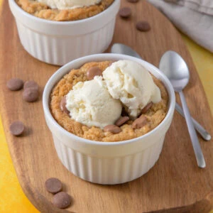 Chocolate Chip Cookie Pots for Two