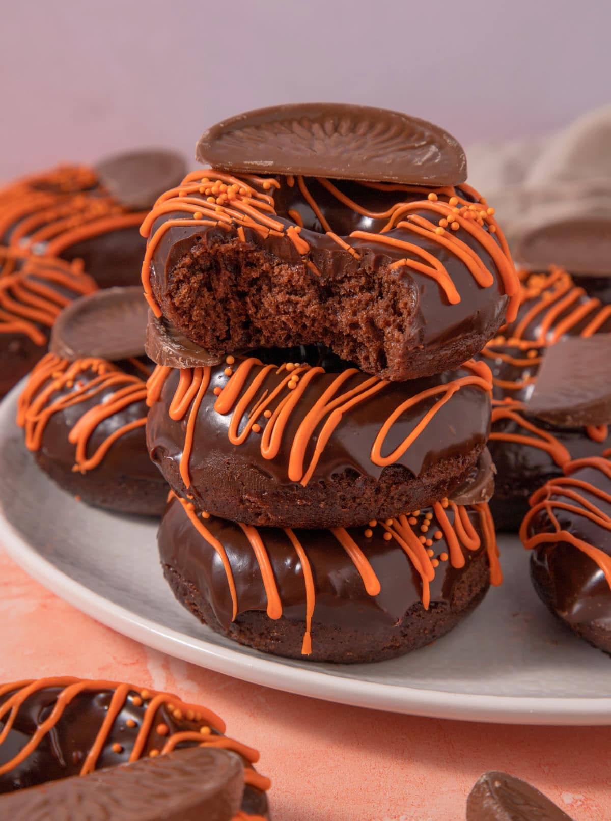 Chocolate Orange Baked Donuts