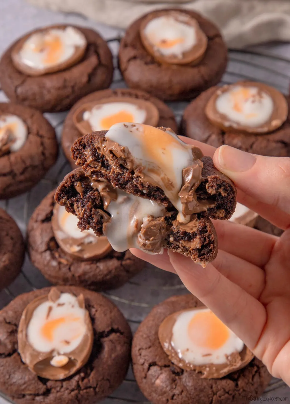 Creme Egg Chocolate Cookies