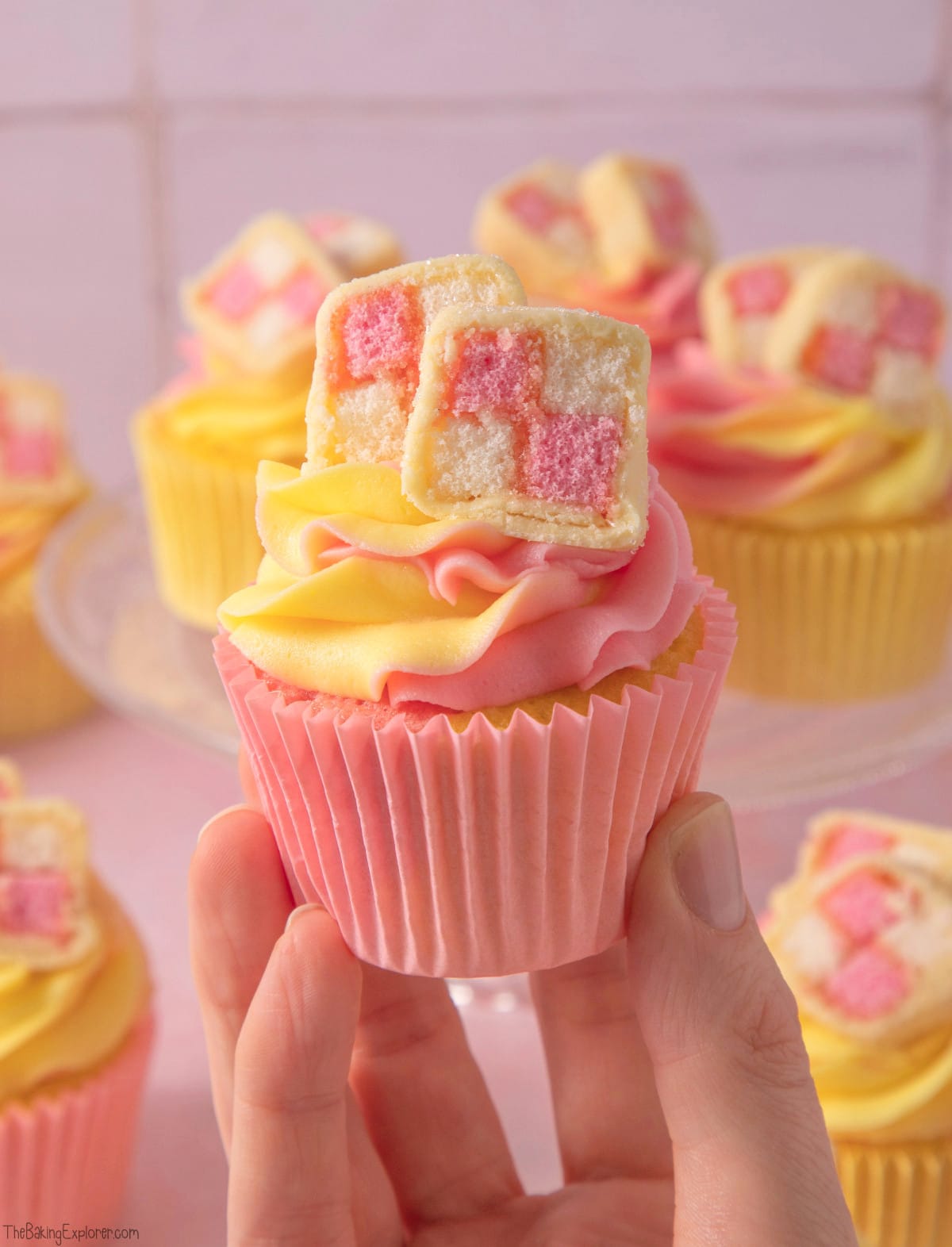Battenberg Cupcakes