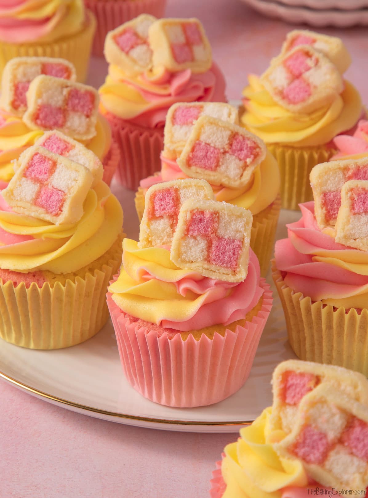Battenberg Cupcakes