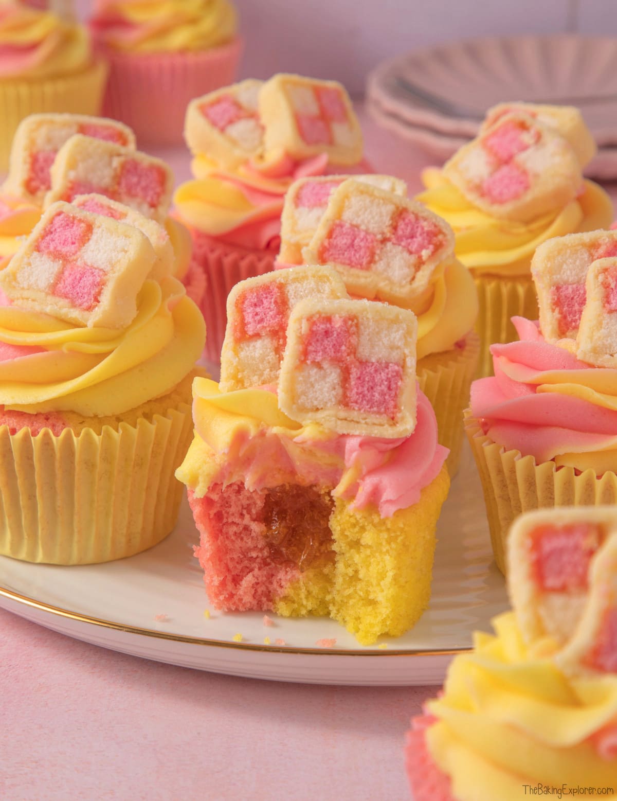Battenberg Cupcakes