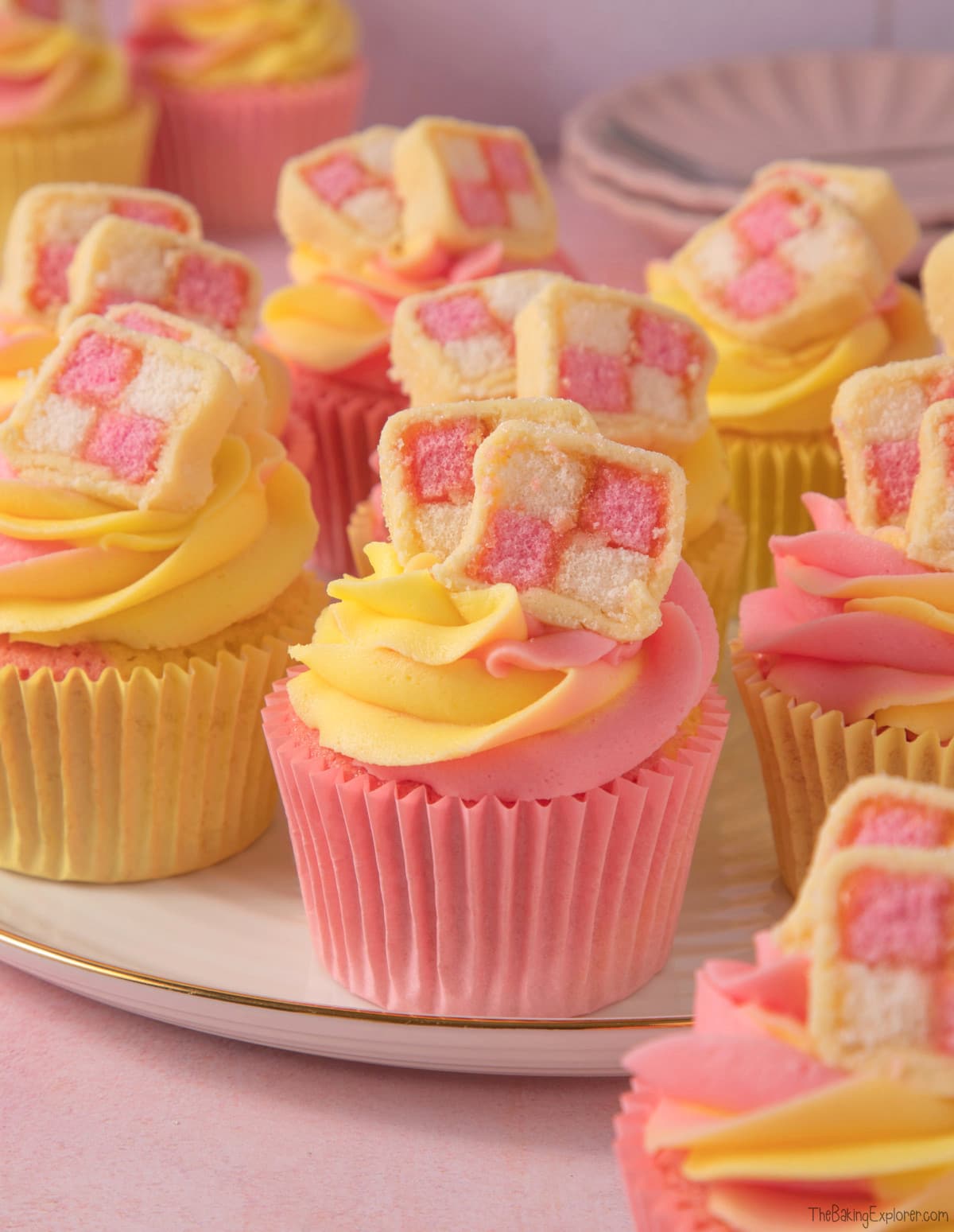 Battenberg Cupcakes