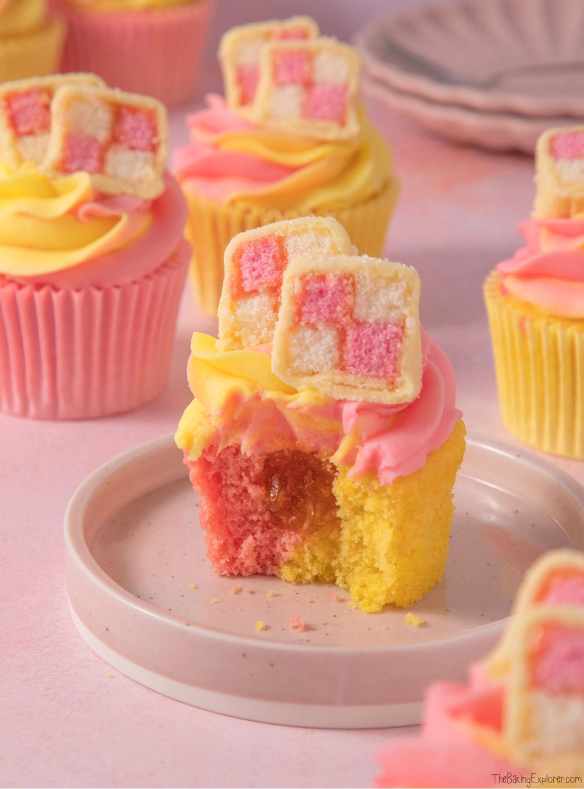 Battenberg Cupcakes