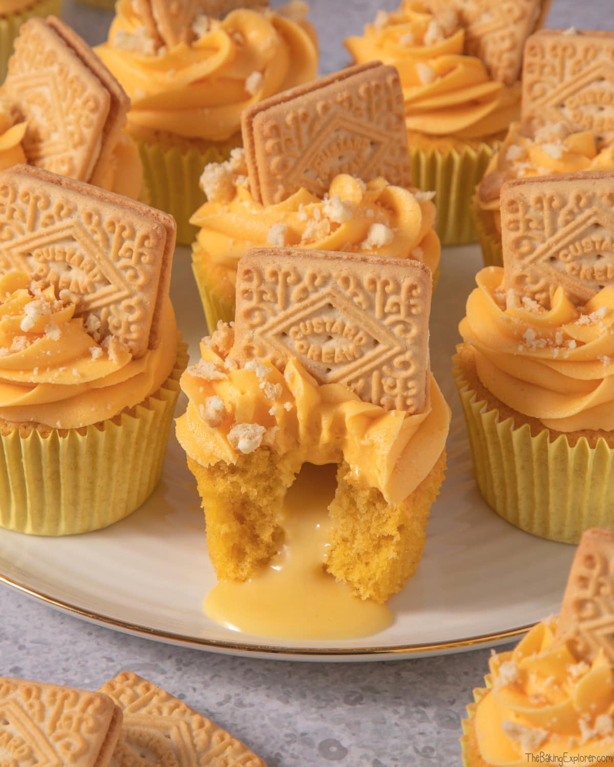Custard Cream Cupcakes