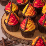 Spiced Chocolate Bonfire Cupcakes