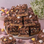 Mini Egg Slutty Brownies (Mini Egg Brookies)