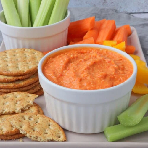 Roasted Red Pepper Hummus Dip