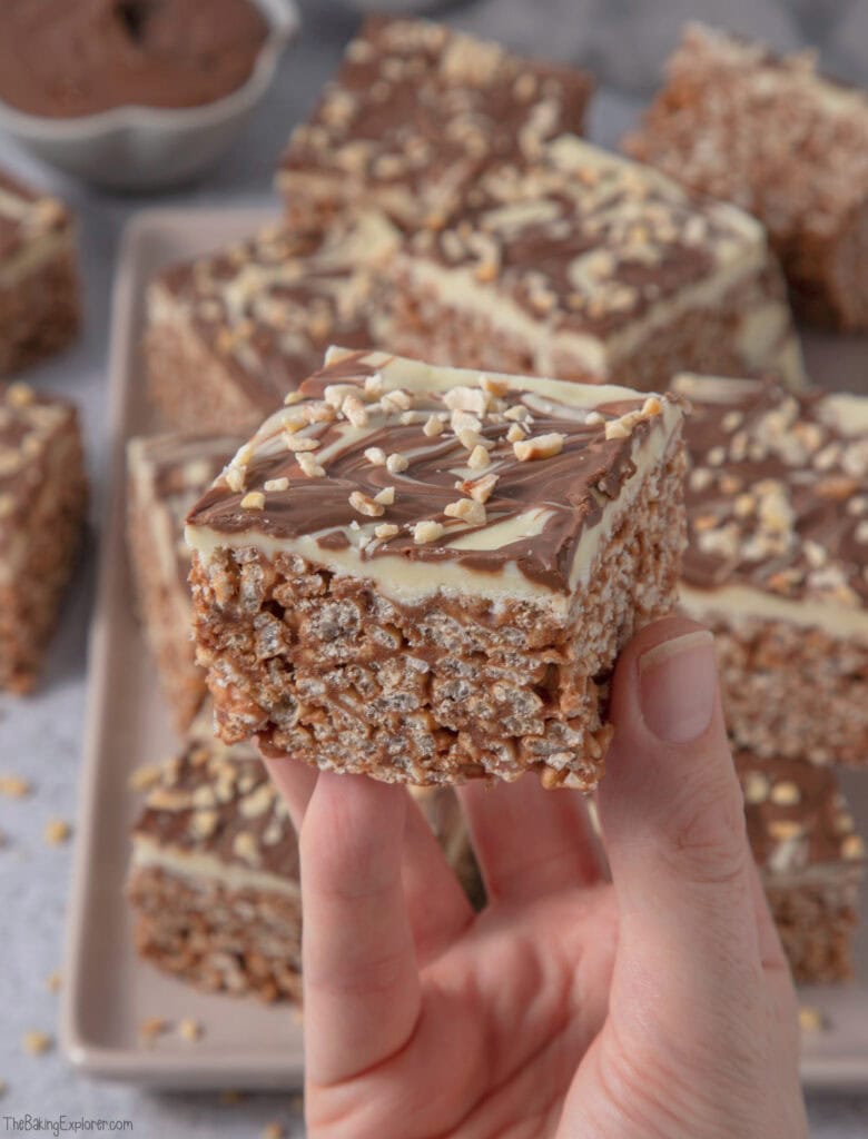 Nutella Rice Nutella Rice Krispie Treats - The Baking Explorer