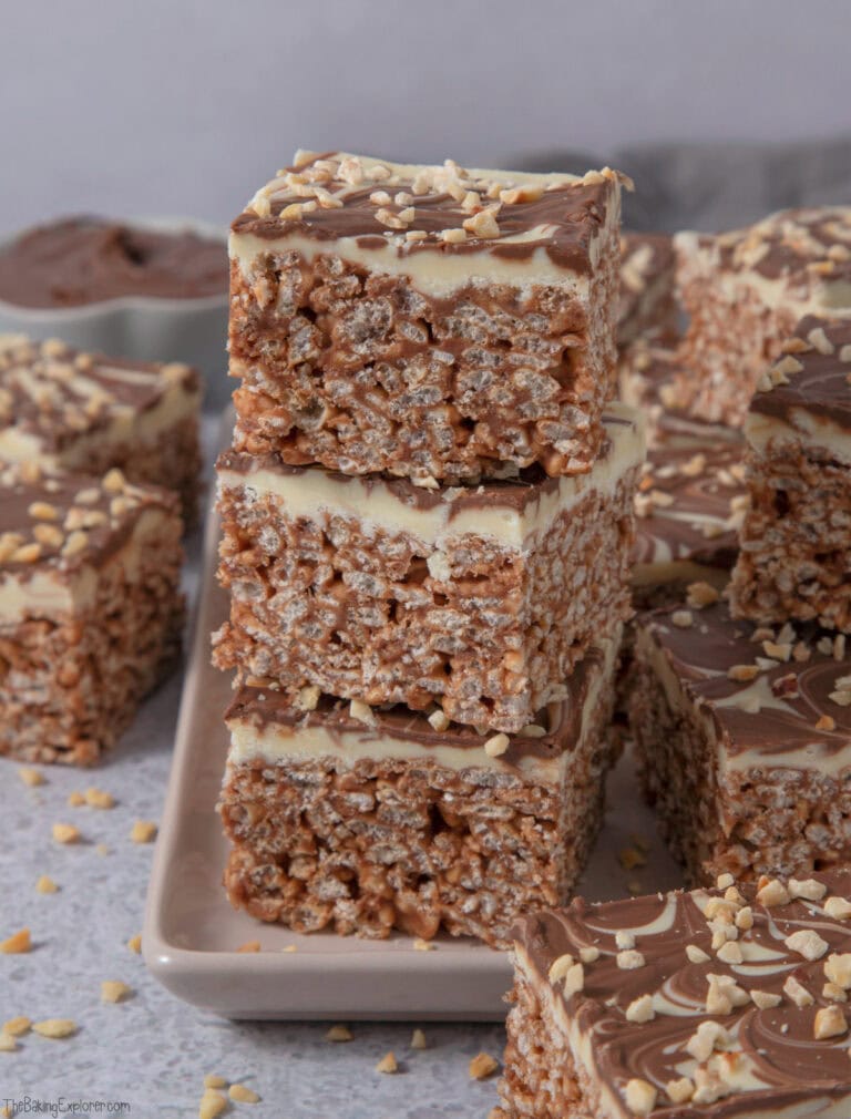 Nutella Rice Nutella Rice Krispie Treats - The Baking Explorer
