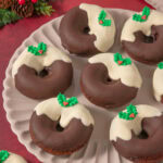Christmas Pudding Chocolate Baked Donuts