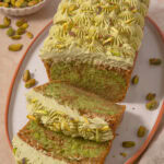 Pistachio Latte Marble Loaf Cake