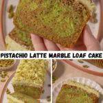 Pistachio Latte Marble Loaf Cake