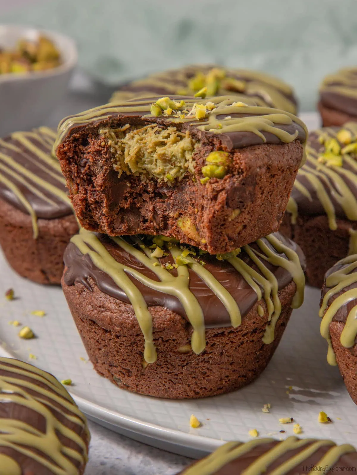 Chocolate & Pistachio Cookie Cups