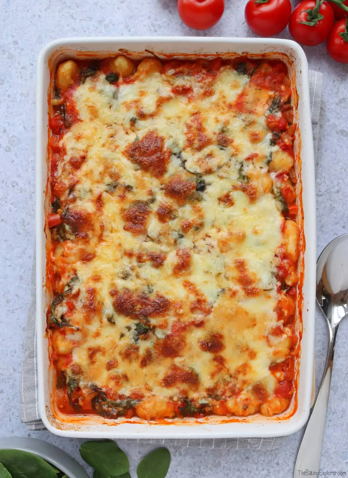 Tomato & Spinach Gnocchi Bake