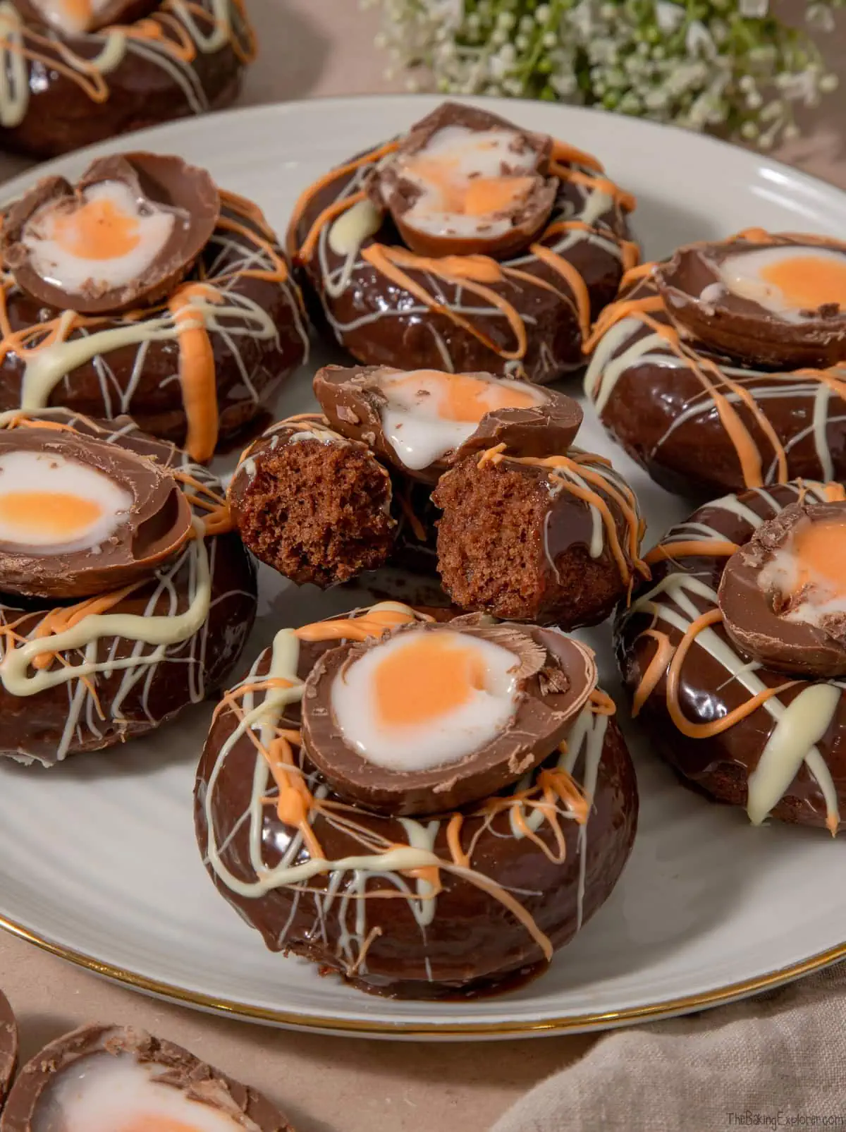 Creme Egg Baked Donuts