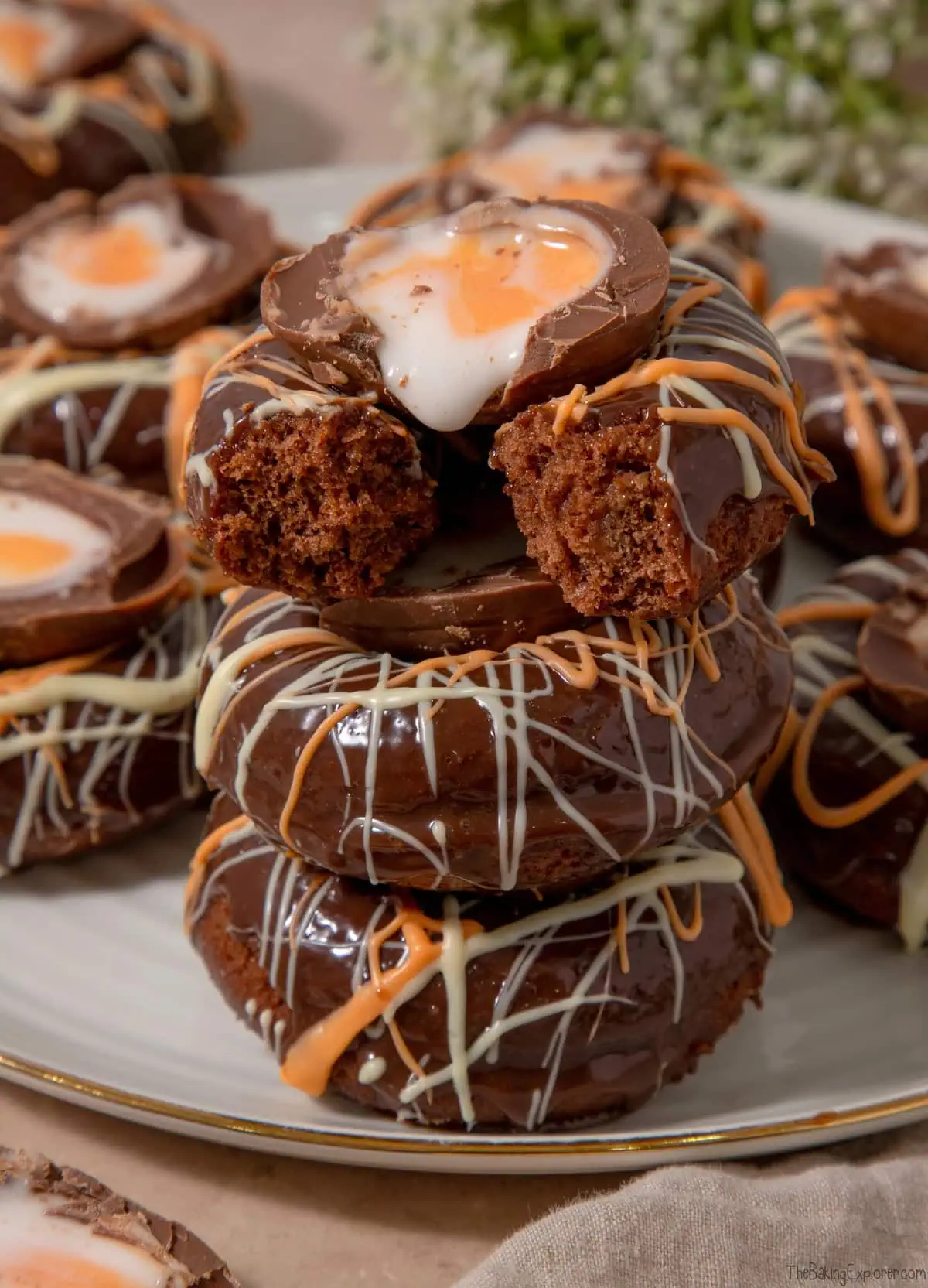 Creme Egg Baked Donuts