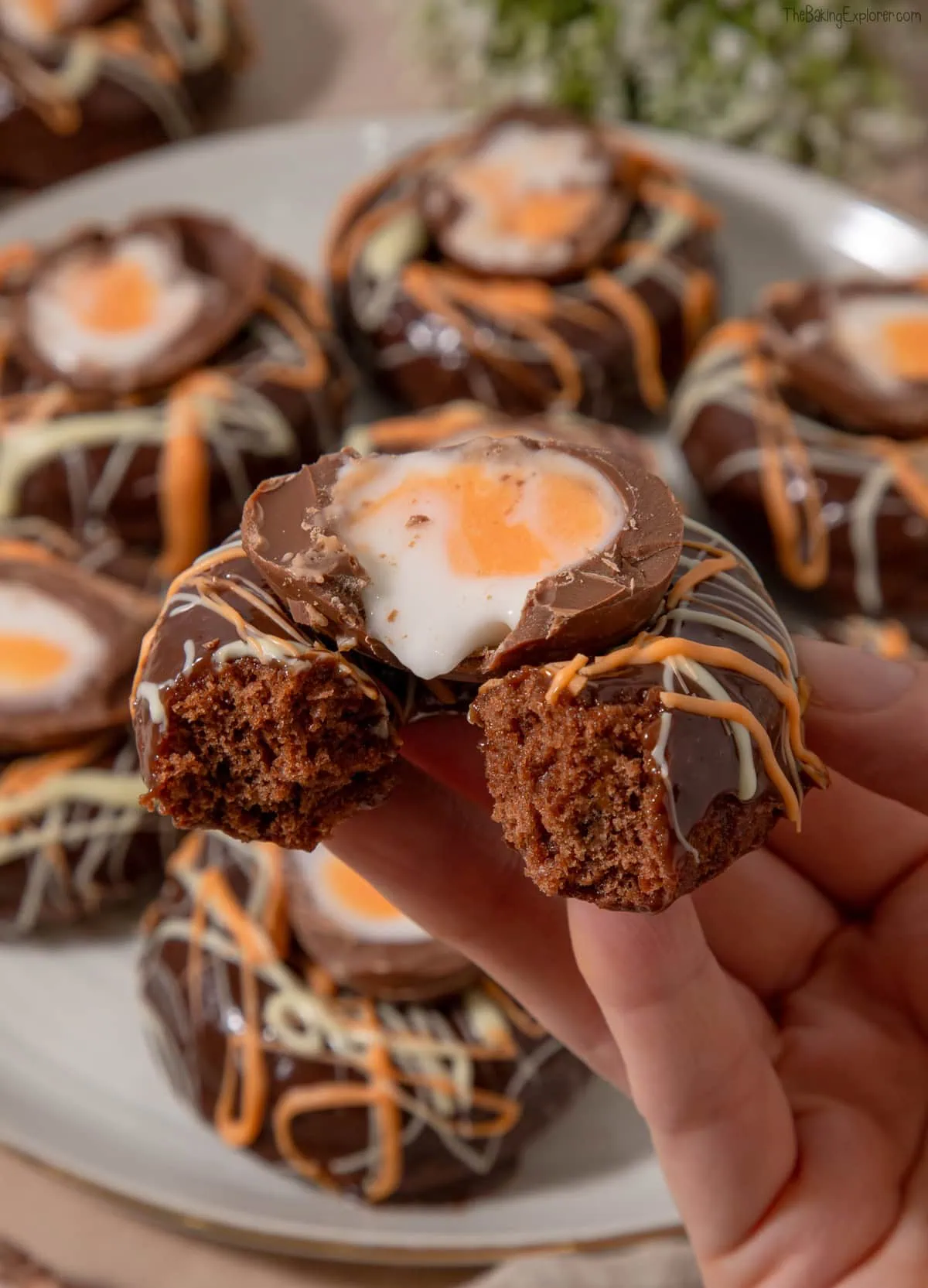Creme Egg Baked Donuts