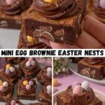 Mini Egg Brownie Easter Nests