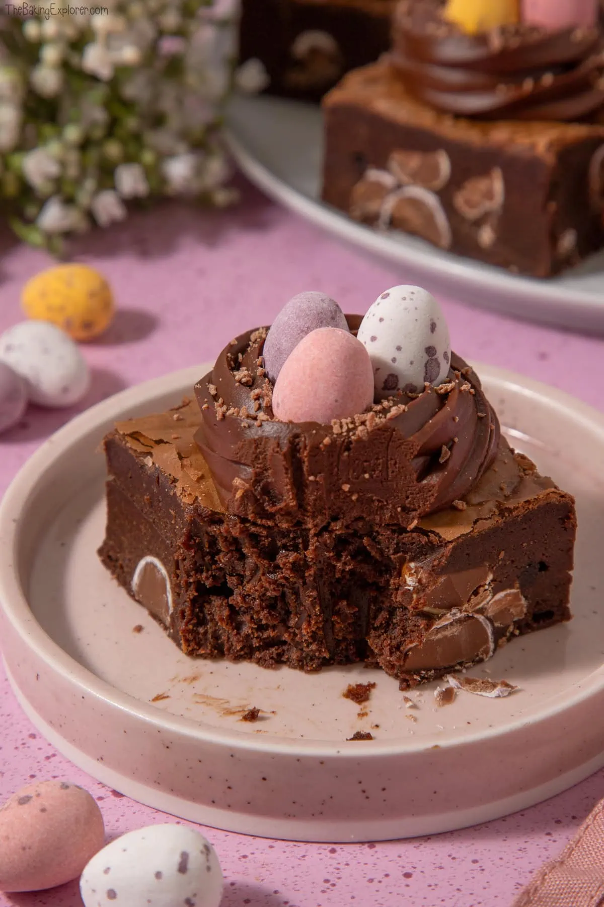 Mini Egg Brownie Easter Nests