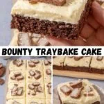 Bounty Chocolate & Coconut Traybake Cake